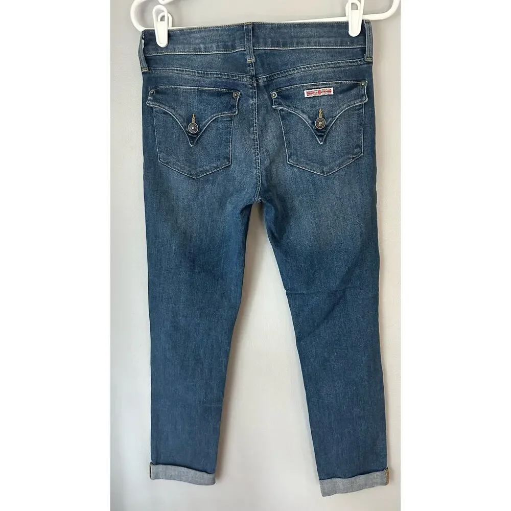 Hudson Women’s Baraca Straight Crop Cuffed Jeans Size 26 - Picture 4 of 7